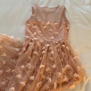 Floor length pink floral Dress